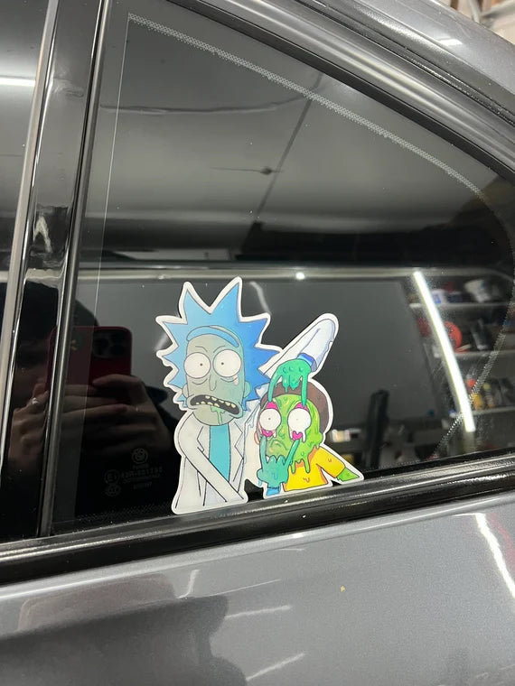 Rick and Morty Motion Peeker Sticker, Waterproof, anti-fading, Perfect for cars, laptops, windows and more! Rick and Morty Stickers