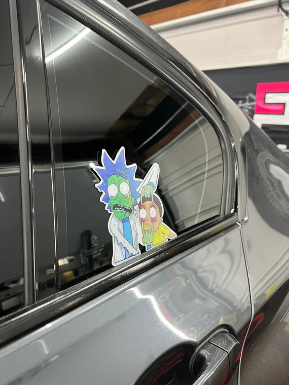 Rick and Morty Motion Peeker Sticker, Waterproof, anti-fading, Perfect for cars, laptops, windows and more! Rick and Morty Stickers