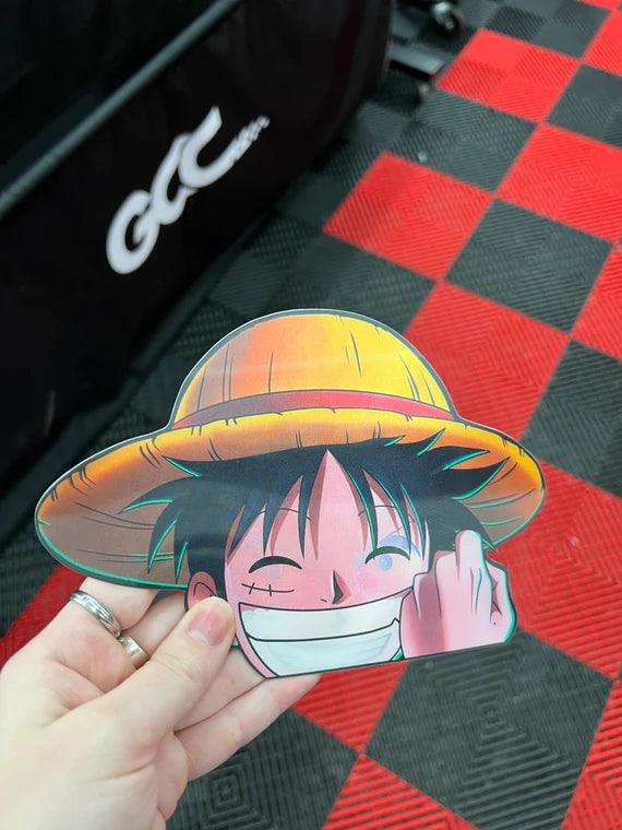 Luffy Motion Sticker, Waterproof, anti-fading, Perfect for cars, laptops, windows and more! One Piece Anime