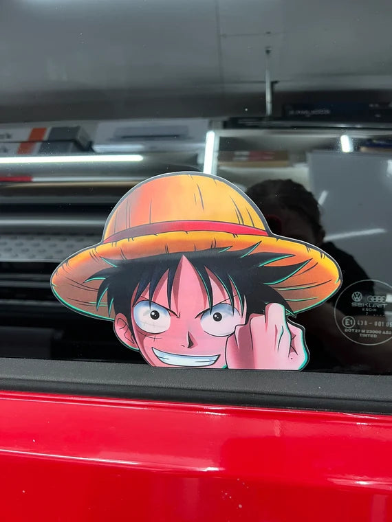 Luffy Motion Sticker, Waterproof, anti-fading, Perfect for cars, laptops, windows and more! One Piece Anime