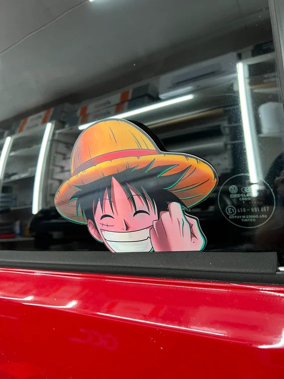 Luffy Motion Sticker, Waterproof, anti-fading, Perfect for cars, laptops, windows and more! One Piece Anime