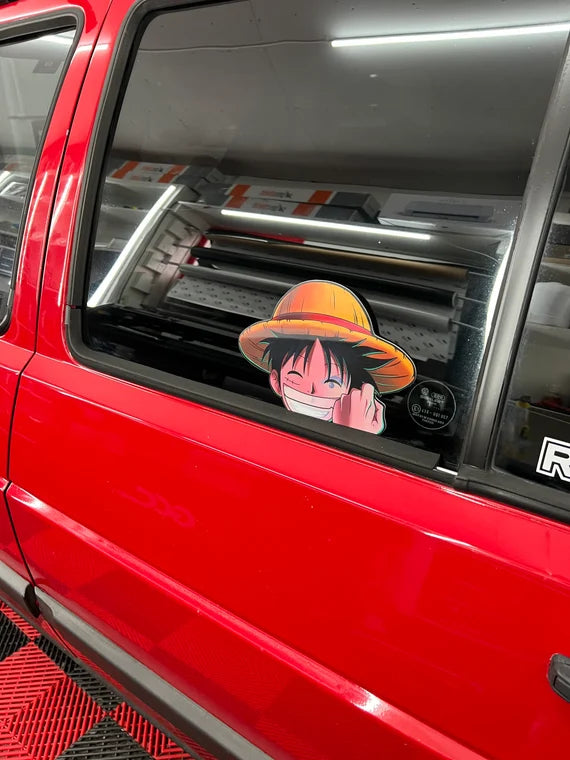 Luffy Motion Sticker, Waterproof, anti-fading, Perfect for cars, laptops, windows and more! One Piece Anime