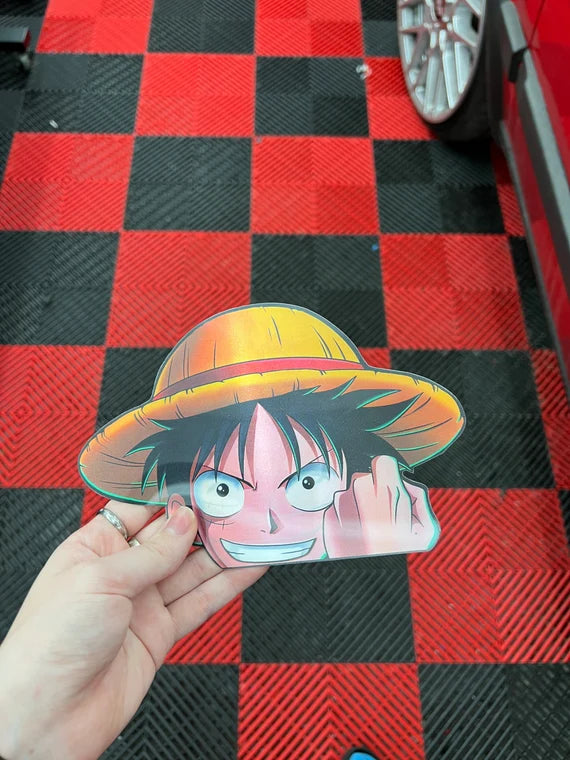 Luffy Motion Sticker, Waterproof, anti-fading, Perfect for cars, laptops, windows and more! One Piece Anime