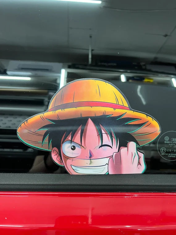 Luffy Motion Sticker, Waterproof, anti-fading, Perfect for cars, laptops, windows and more! One Piece Anime