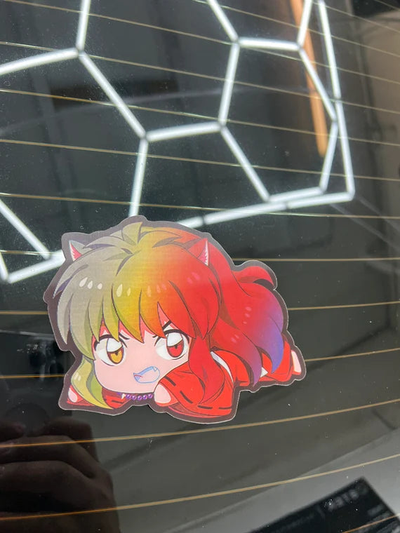 Inuyusha Motion Peeker Sticker, Waterproof, anti-fading, Perfect for cars, laptops, windows and more!