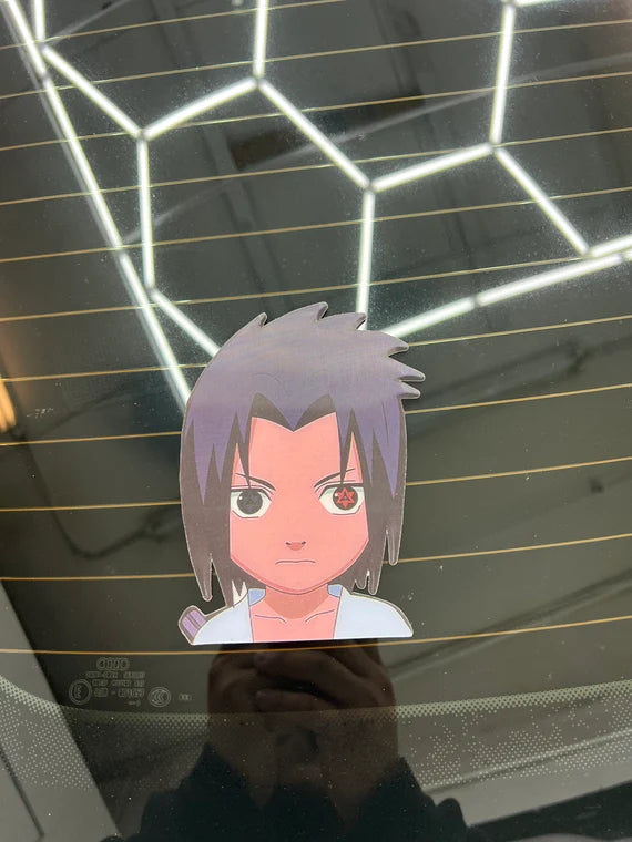 Sasuke Motion Peeker Sticker, Waterproof, anti-fading, Perfect for cars, laptops, windows and more! Naruto