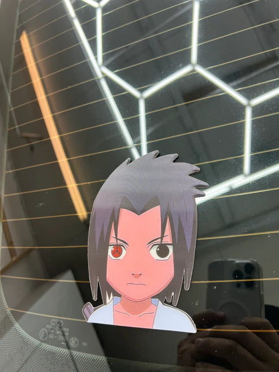 Sasuke Motion Peeker Sticker, Waterproof, anti-fading, Perfect for cars, laptops, windows and more! Naruto