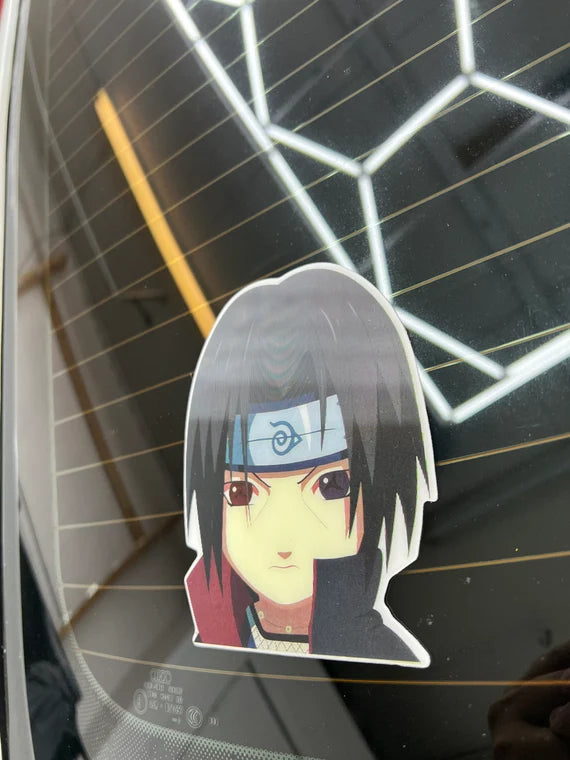 Itachi Uchiha Motion Peeker Sticker, Waterproof, anti-fading, Perfect for cars, laptops, windows and more! Naruto