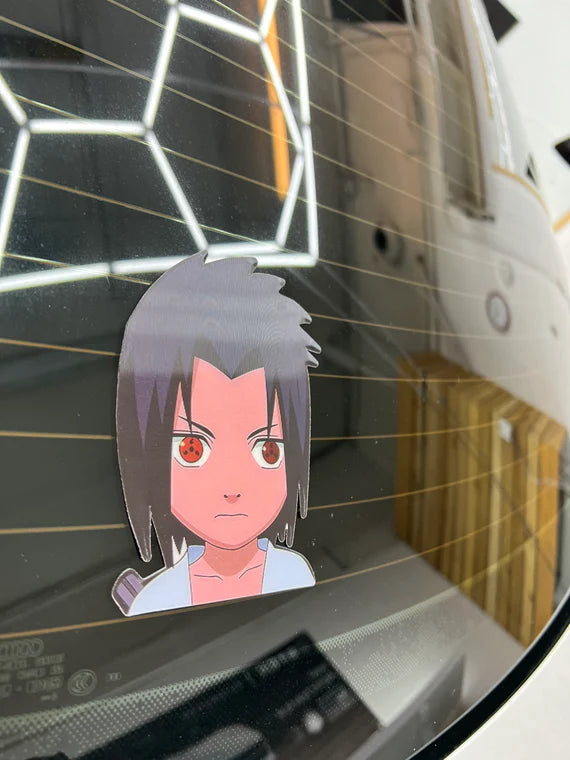 Sasuke Motion Peeker Sticker, Waterproof, anti-fading, Perfect for cars, laptops, windows and more! Naruto
