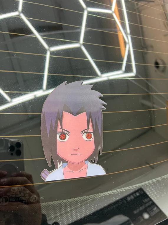 Sasuke Motion Peeker Sticker, Waterproof, anti-fading, Perfect for cars, laptops, windows and more! Naruto