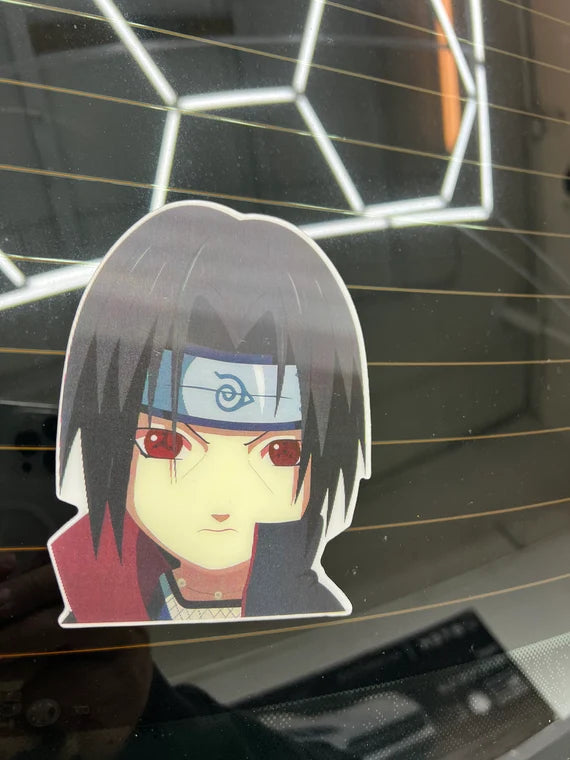 Itachi Uchiha Motion Peeker Sticker, Waterproof, anti-fading, Perfect for cars, laptops, windows and more! Naruto