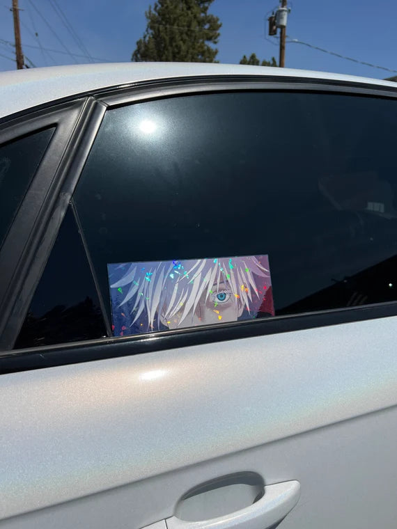 Gojou Saturo Slap Sticker, Waterproof, anti-fading, Perfect for cars, laptops, windows and more! Jujustu Kaisen