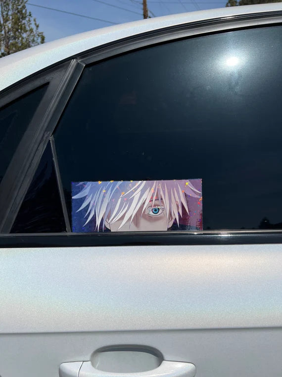 Gojou Saturo Slap Sticker, Waterproof, anti-fading, Perfect for cars, laptops, windows and more! Jujustu Kaisen