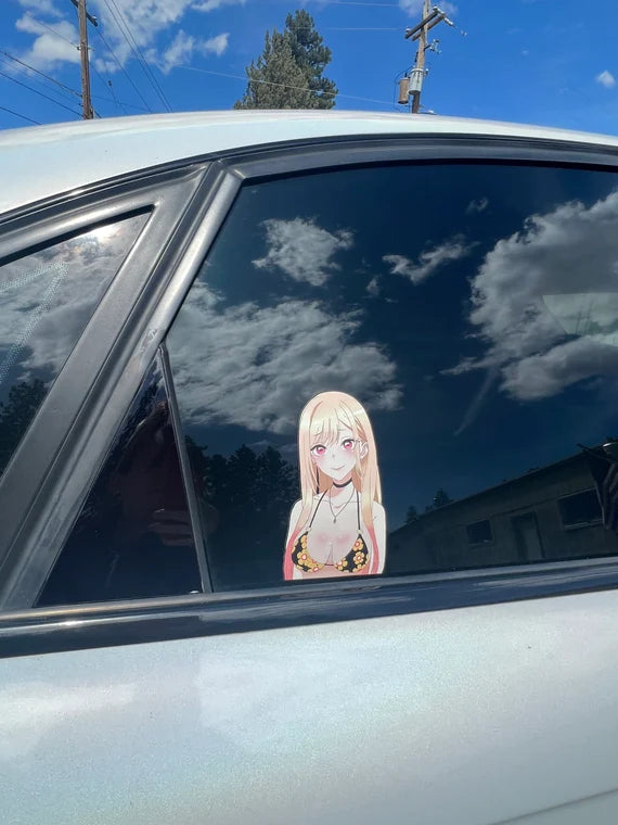 Marin Kitagawa Sticker, anime car Sticker, Waterproof, anti-fading, Perfect for cars, laptops, windows, My Dress Up Darling Anime