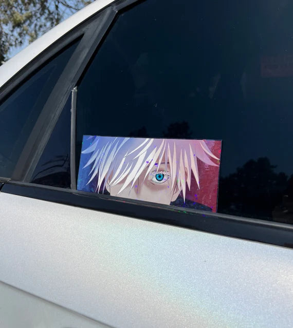 Gojou Saturo Slap Sticker, Waterproof, anti-fading, Perfect for cars, laptops, windows and more! Jujustu Kaisen