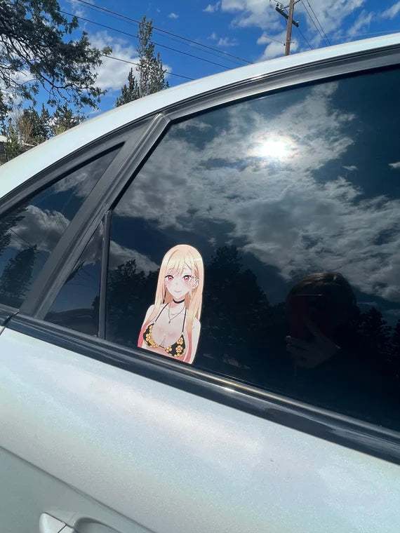 Marin Kitagawa Sticker, anime car Sticker, Waterproof, anti-fading, Perfect for cars, laptops, windows, My Dress Up Darling Anime