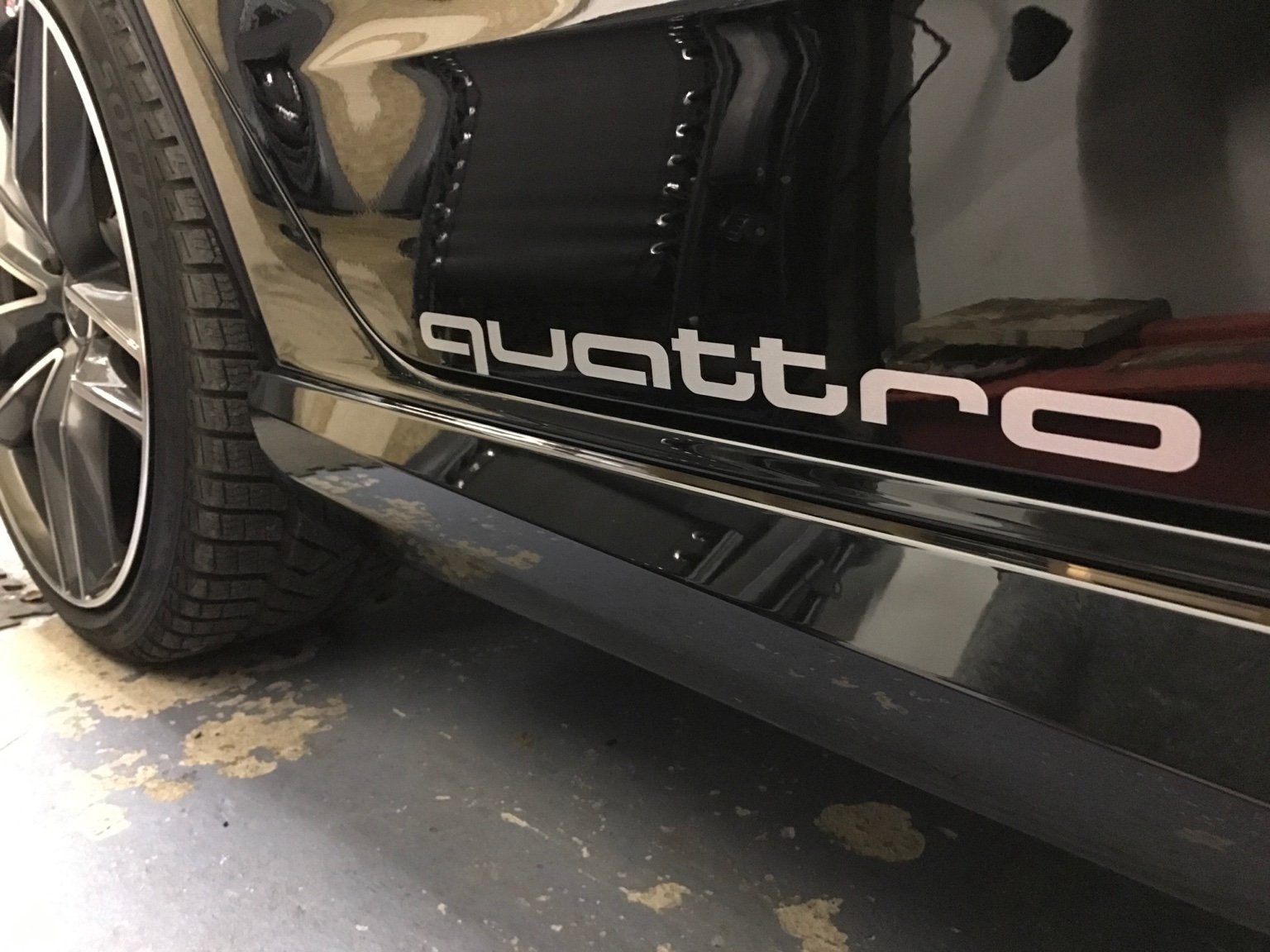 Audi QUATTRO Decal 28cm - Premium Quality AUDI 3D BLACK quattro