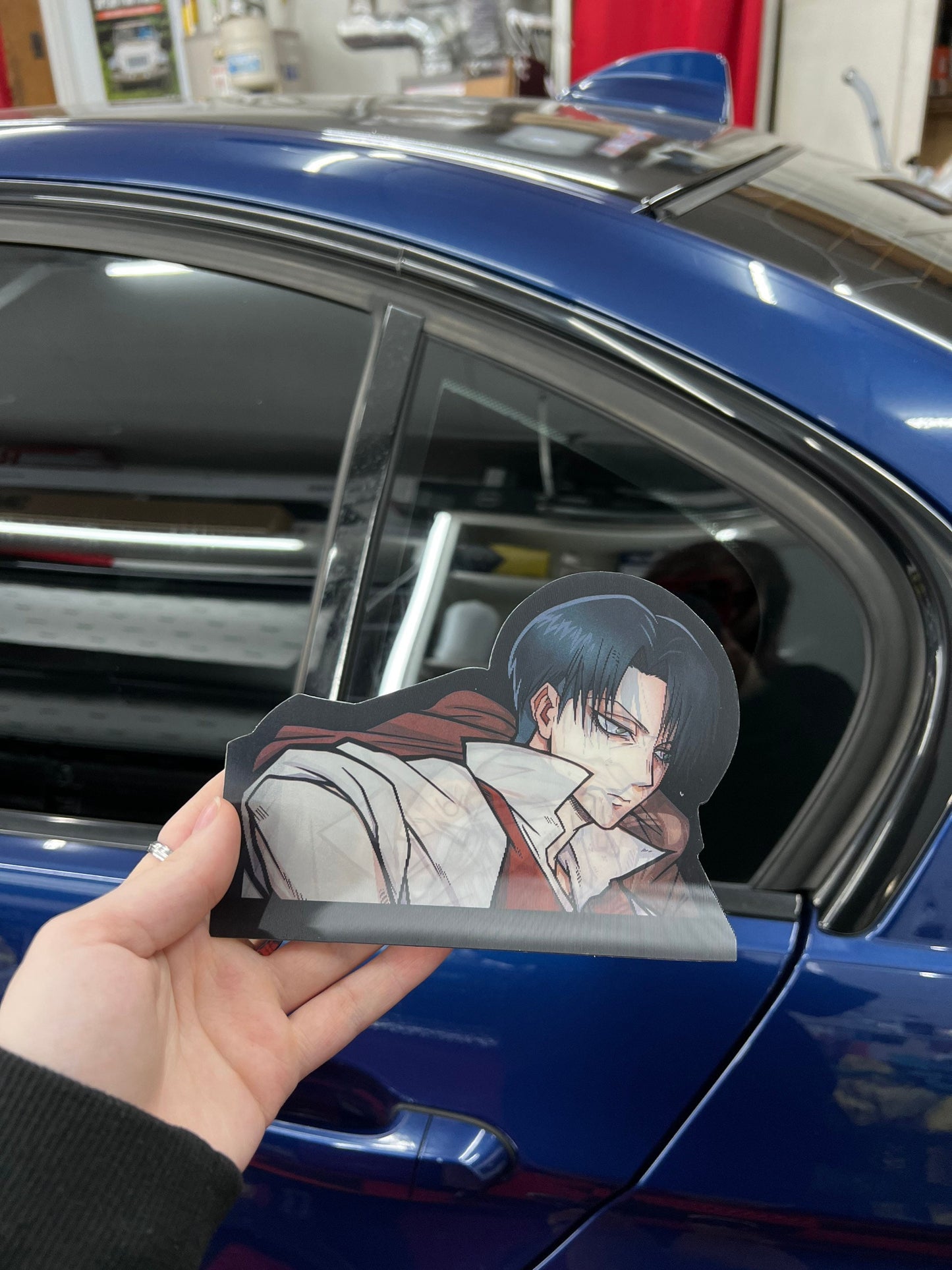 Levi Ackerman Motion Sticker, Waterproof, anti-fading, Perfect for cars, laptops, windows and more! Attack On Titan