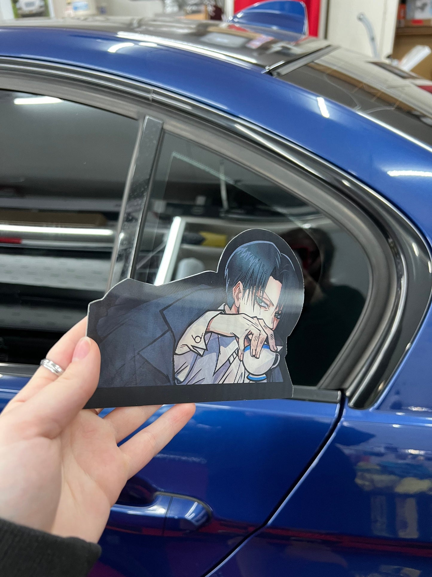 Levi Ackerman Motion Sticker, Waterproof, anti-fading, Perfect for cars, laptops, windows and more! Attack On Titan