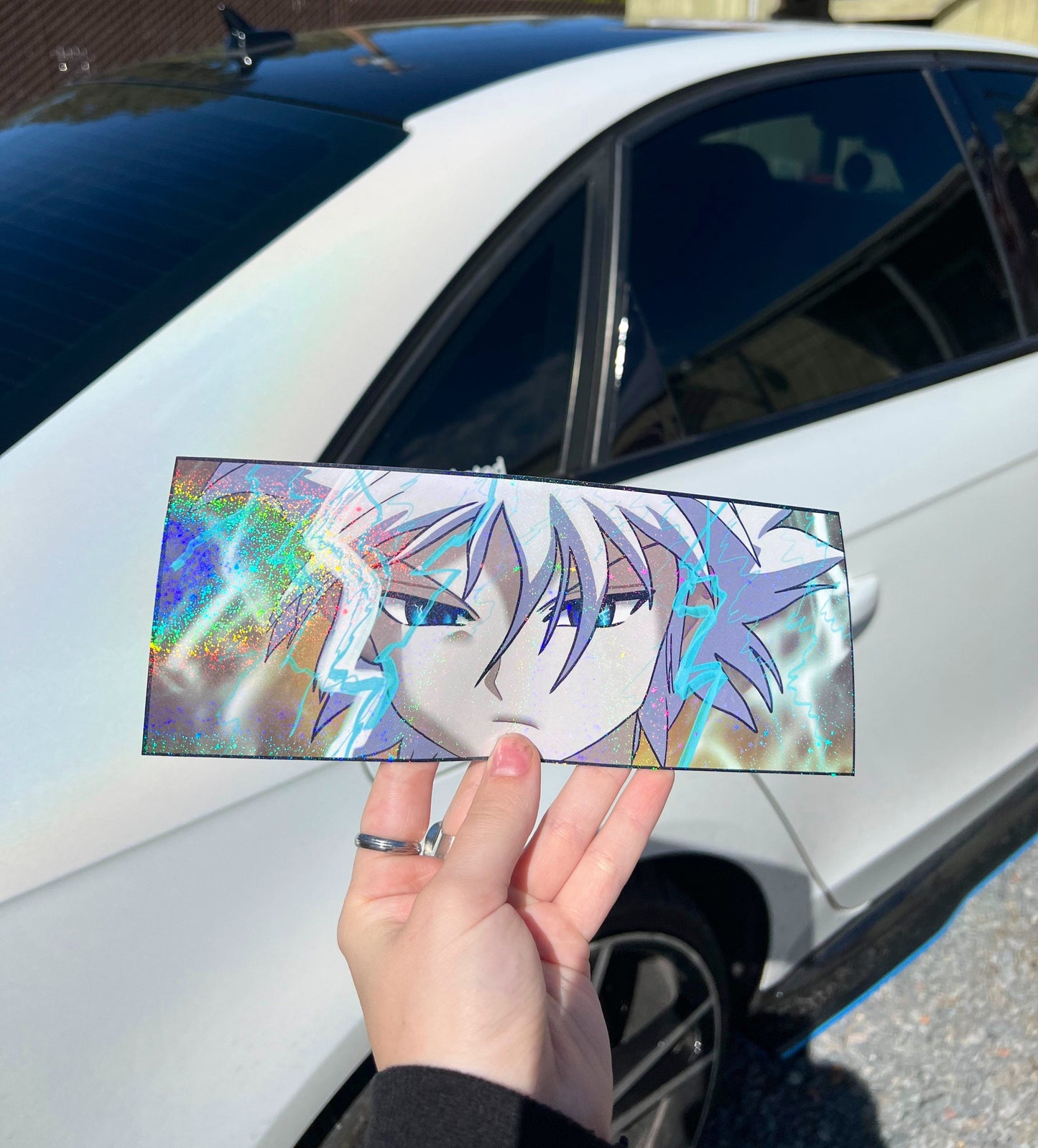 Killua Slap Sticker, Waterproof, anti-fading, Perfect for cars, laptops, windows and more! Hunter x Hunter