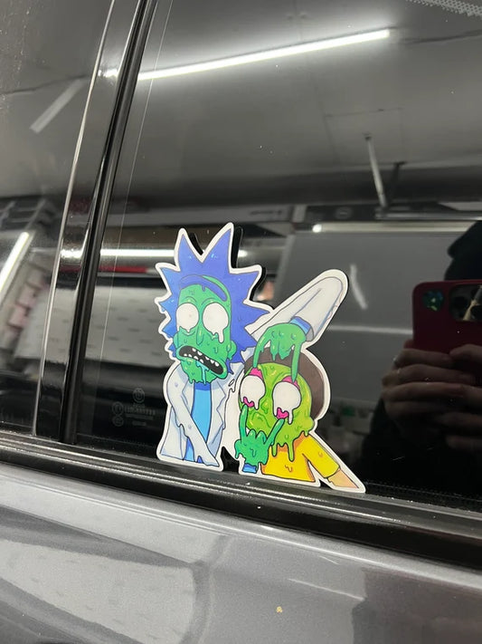 Rick and Morty Motion Peeker Sticker, Waterproof, anti-fading, Perfect for cars, laptops, windows and more! Rick and Morty Stickers