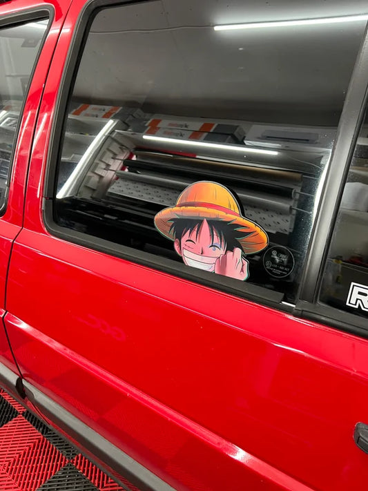 Luffy Motion Sticker, Waterproof, anti-fading, Perfect for cars, laptops, windows and more! One Piece Anime
