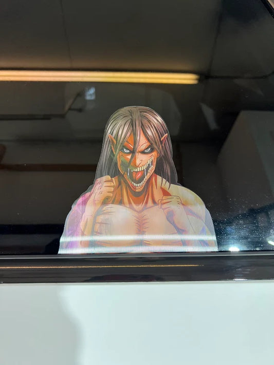Eren Yeager Titan Motion Sticker, Waterproof, anti-fading, Perfect for cars, laptops, windows and more! Attack On Titan