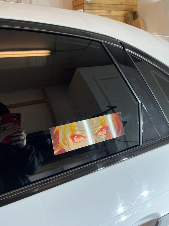 Sasuke and Naruto Slap Motion Peeker Sticker, Waterproof, anti-fading, Perfect for cars, laptops, windows and more! Naruto