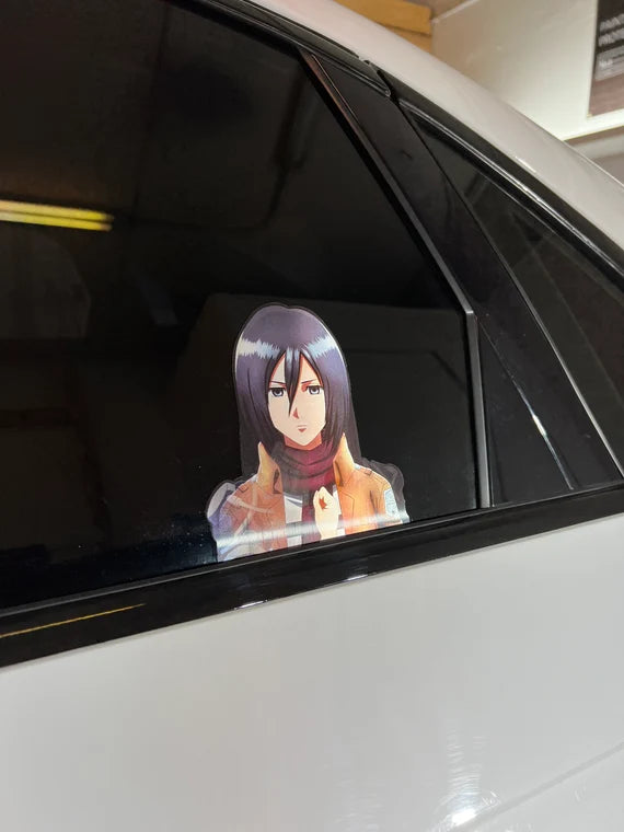 Mikasa Ackerman Motion Sticker, Waterproof, anti-fading, Perfect for cars, laptops, windows and more! Attack On Titan