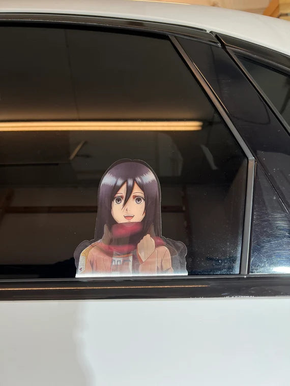 Mikasa Ackerman Motion Sticker, Waterproof, anti-fading, Perfect for cars, laptops, windows and more! Attack On Titan