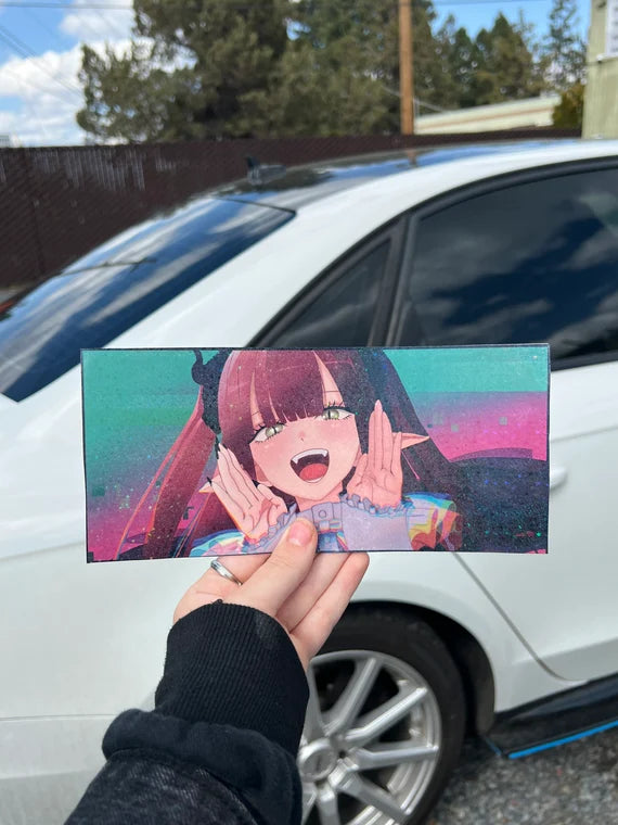 Depressed Anime Sad Girl Waifu Slap Sticker Vinyl Sticker Car
