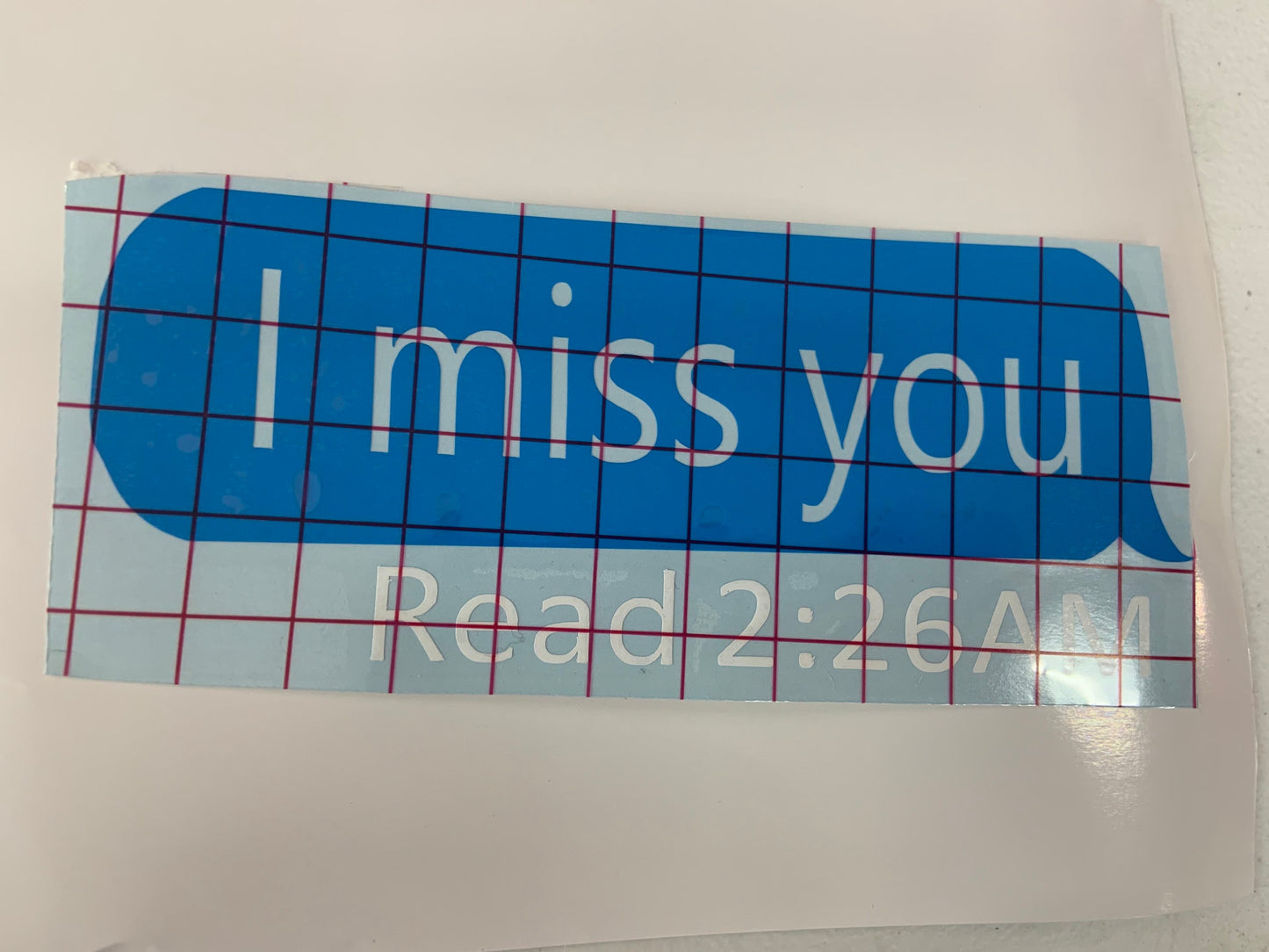 I MISS YOU Sad Decal