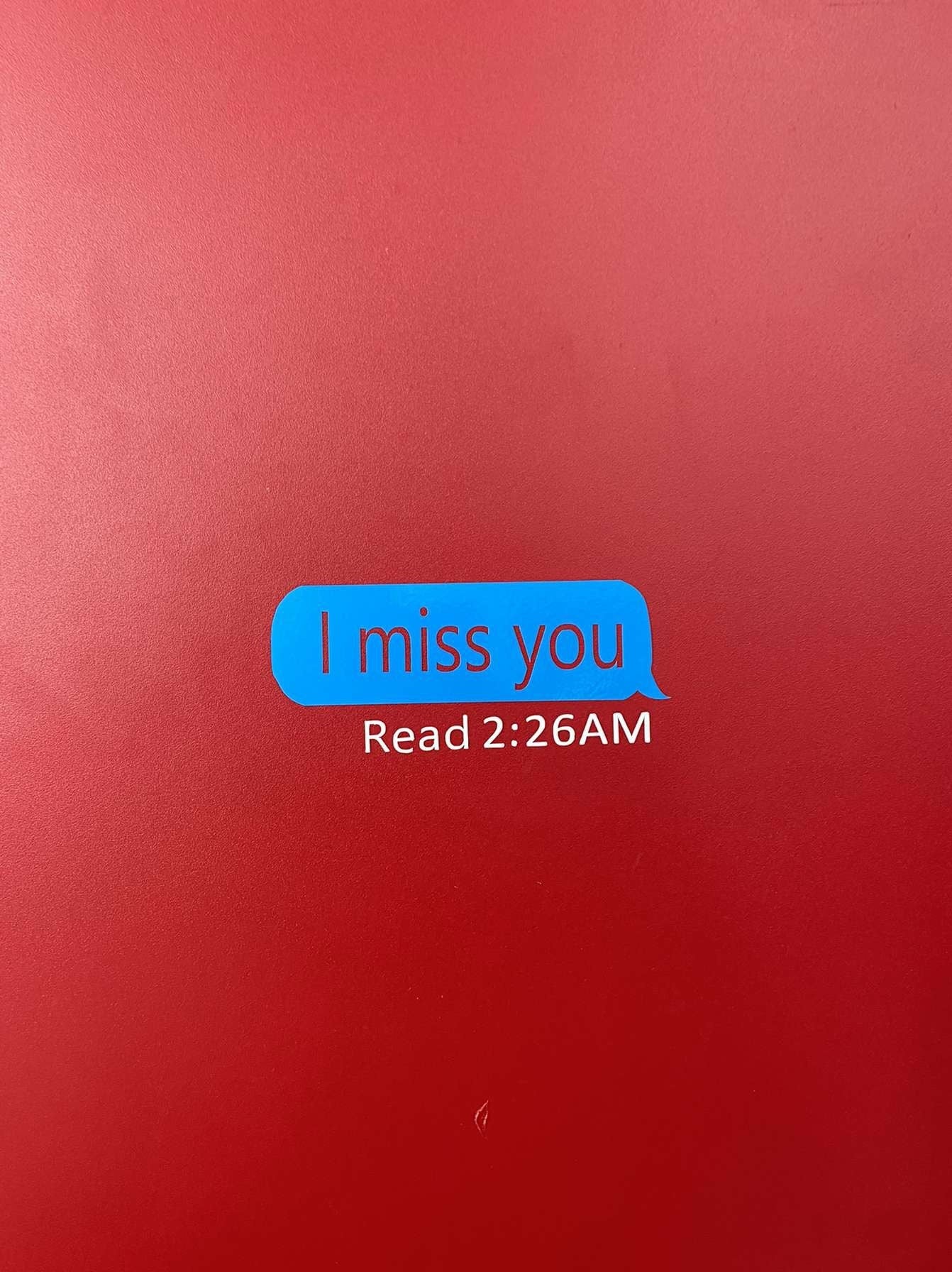 I MISS YOU Sad Decal