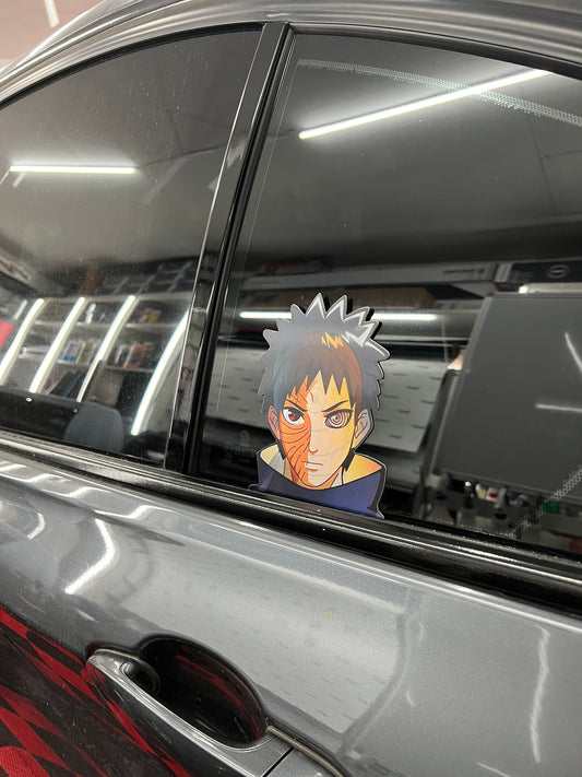 Obito Uchiha Motion Peeker Sticker, Waterproof, anti-fading, Perfect for cars, laptops, windows and more! Naruto