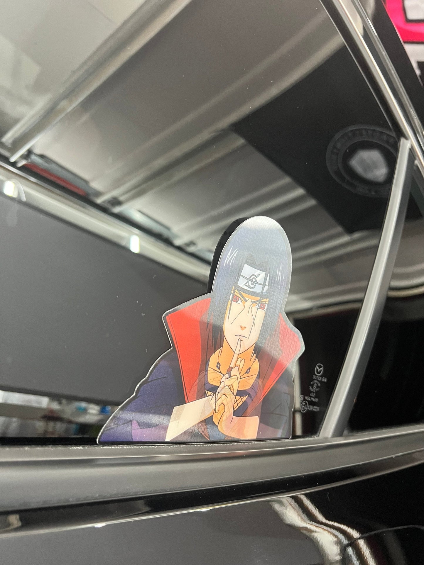 Itachi Uchiha Fire Motion Peeker Sticker, Waterproof, anti-fading, Perfect for cars, laptops, windows and more! Naruto