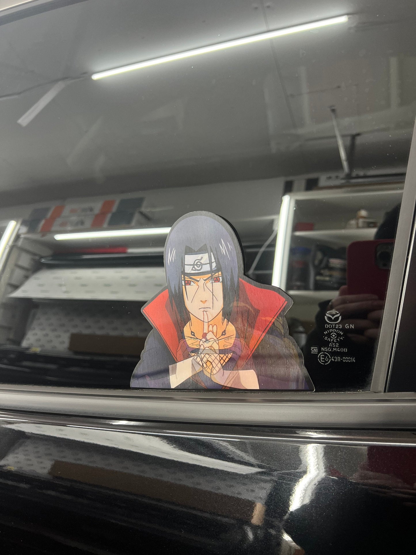 Itachi Uchiha Fire Motion Peeker Sticker, Waterproof, anti-fading, Perfect for cars, laptops, windows and more! Naruto