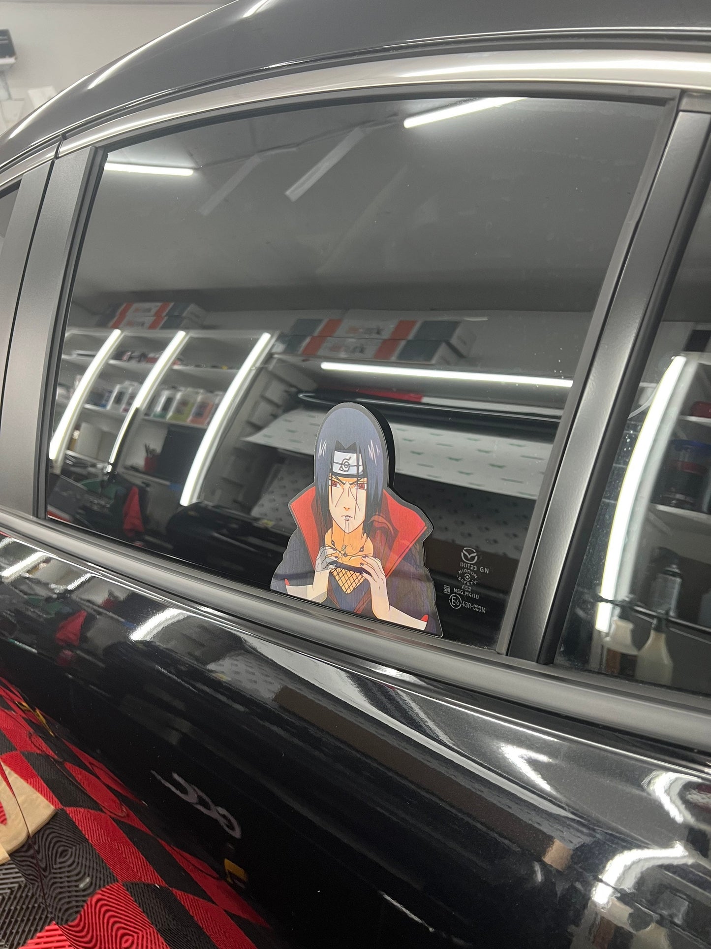 Itachi Uchiha Fire Motion Peeker Sticker, Waterproof, anti-fading, Perfect for cars, laptops, windows and more! Naruto