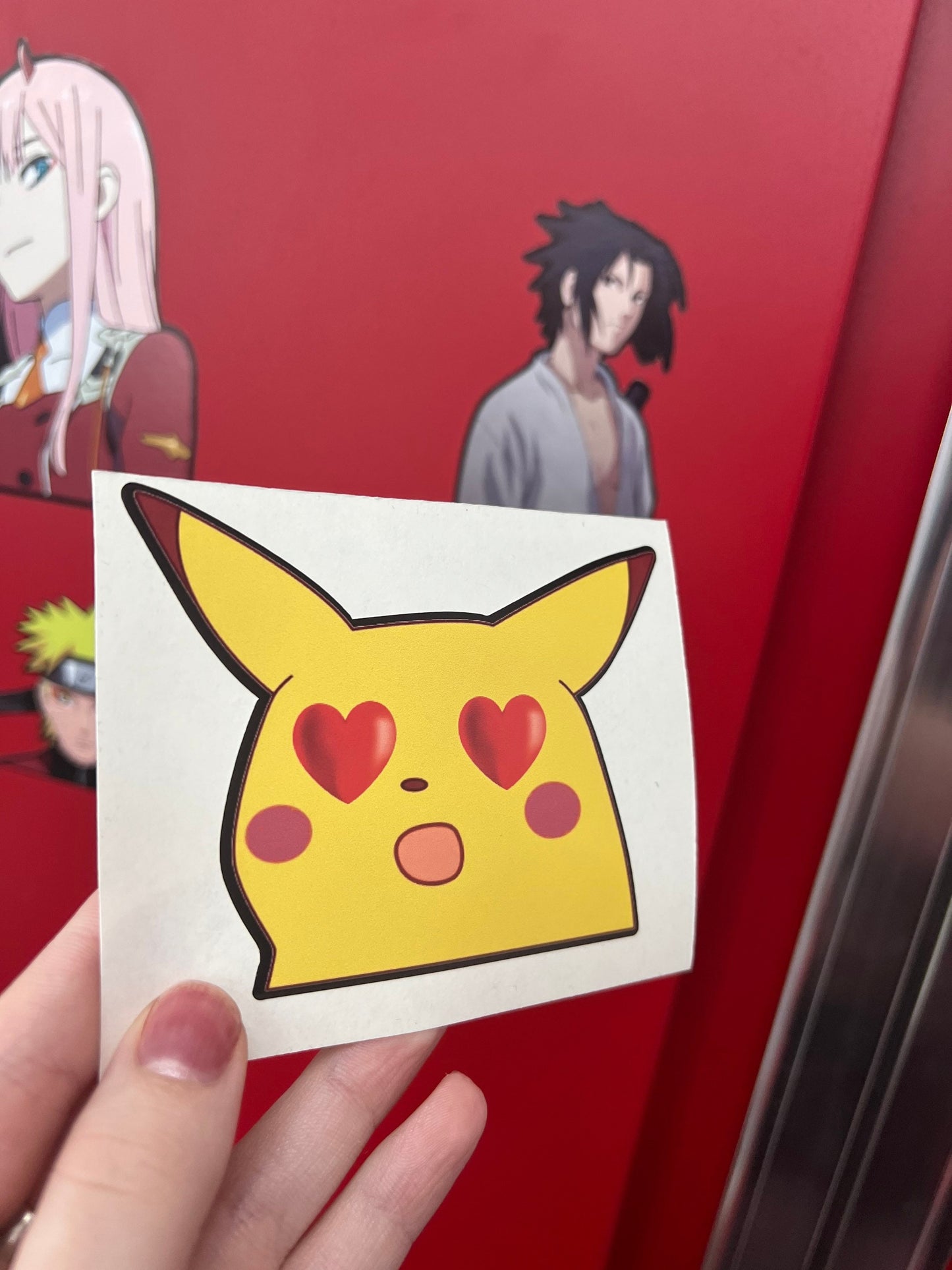 Pikachu Heart Eyes Sticker, Waterproof, anti-fading, Perfect for cars, laptops, windows and more! Pokemon