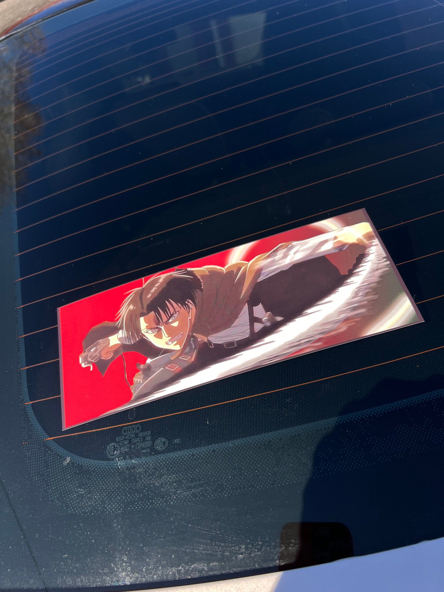 Levi Slap Sticker, Waterproof, anti-fading, Perfect for cars, laptops, windows and more! Attack On Titan