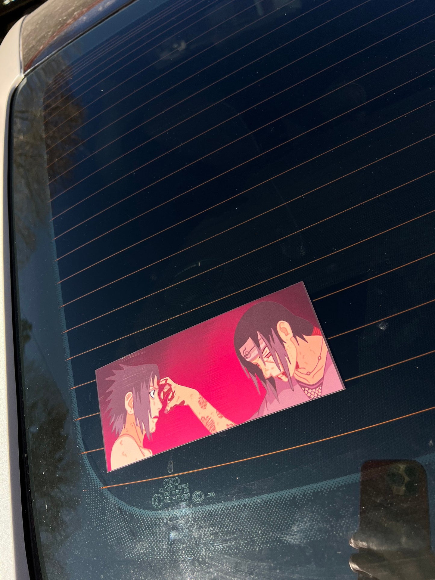 Itachi x Sasuke Slap Sticker, Waterproof, anti-fading, Perfect for cars, laptops, windows and more! Naruto