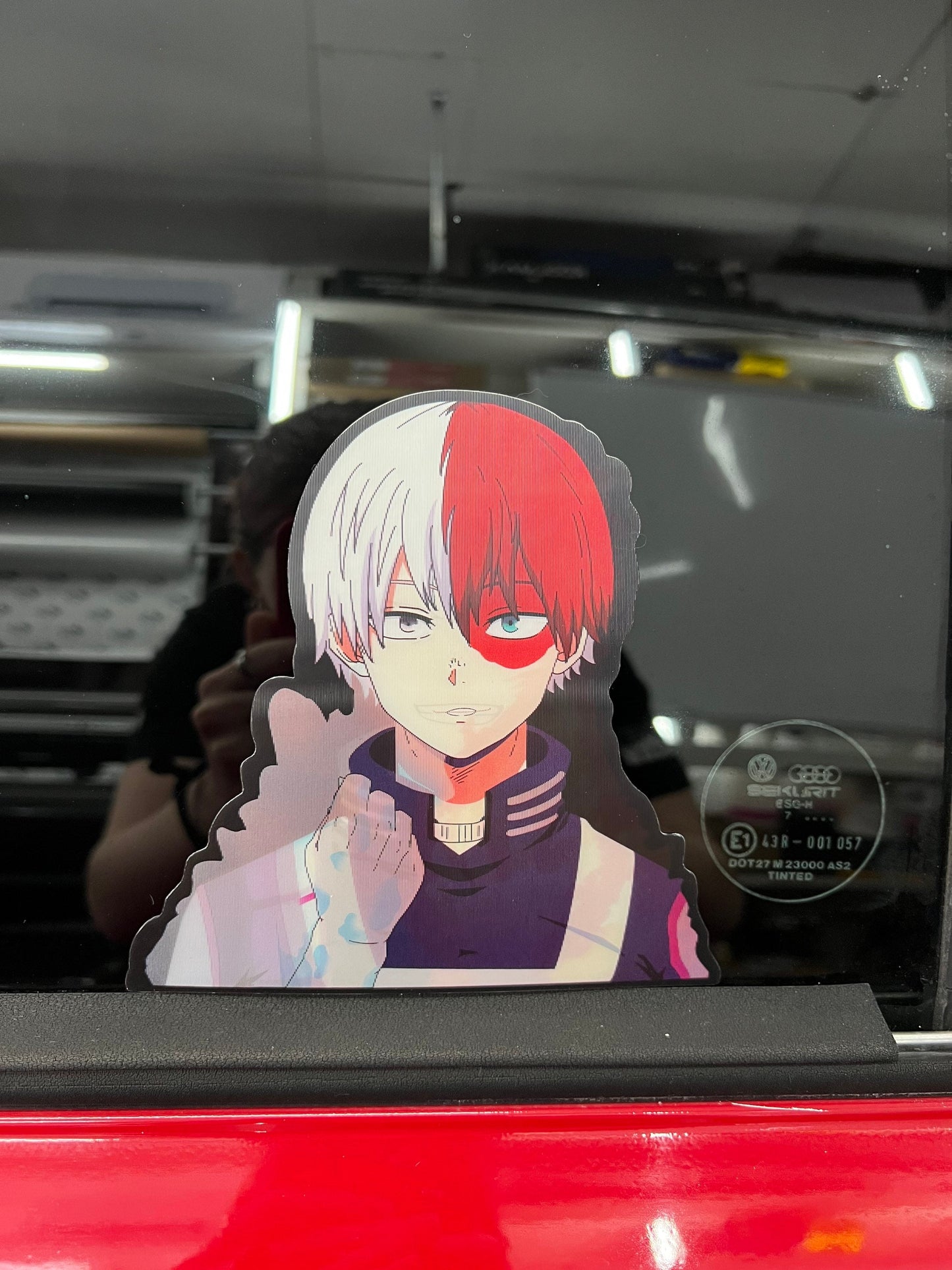 Todoroki Motion Sticker, Waterproof, anti-fading, Perfect for cars, laptops, windows and more! My Hero Academia