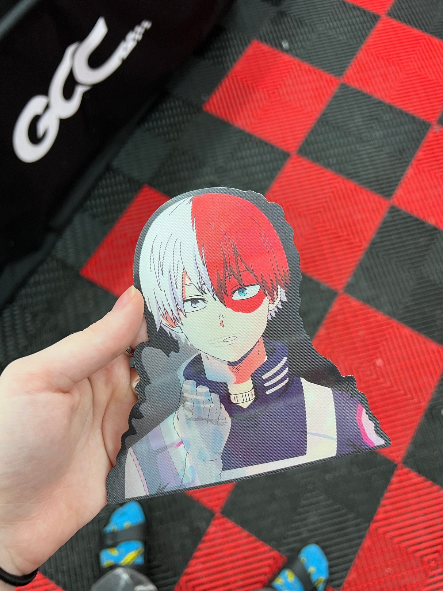 Todoroki Motion Sticker, Waterproof, anti-fading, Perfect for cars, laptops, windows and more! My Hero Academia