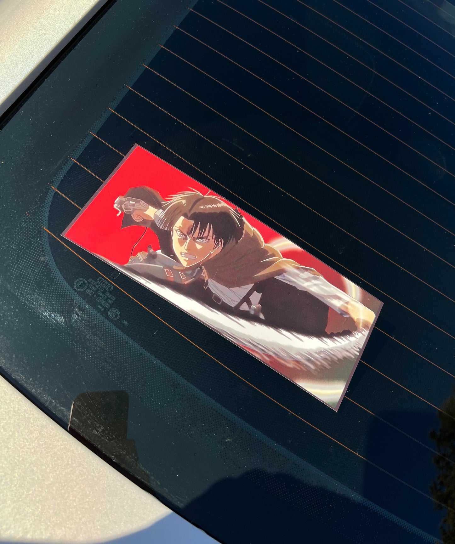 Levi Slap Sticker, Waterproof, anti-fading, Perfect for cars, laptops, windows and more! Attack On Titan