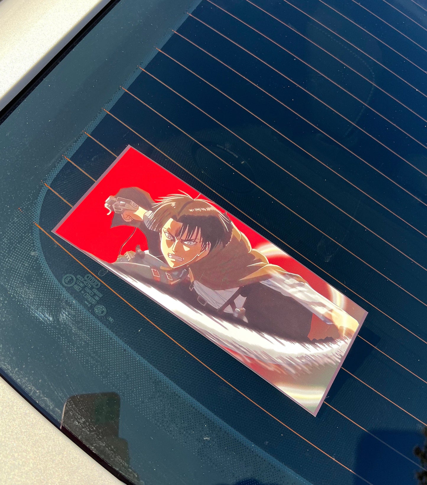 Levi Slap Sticker, Waterproof, anti-fading, Perfect for cars, laptops, windows and more! Attack On Titan