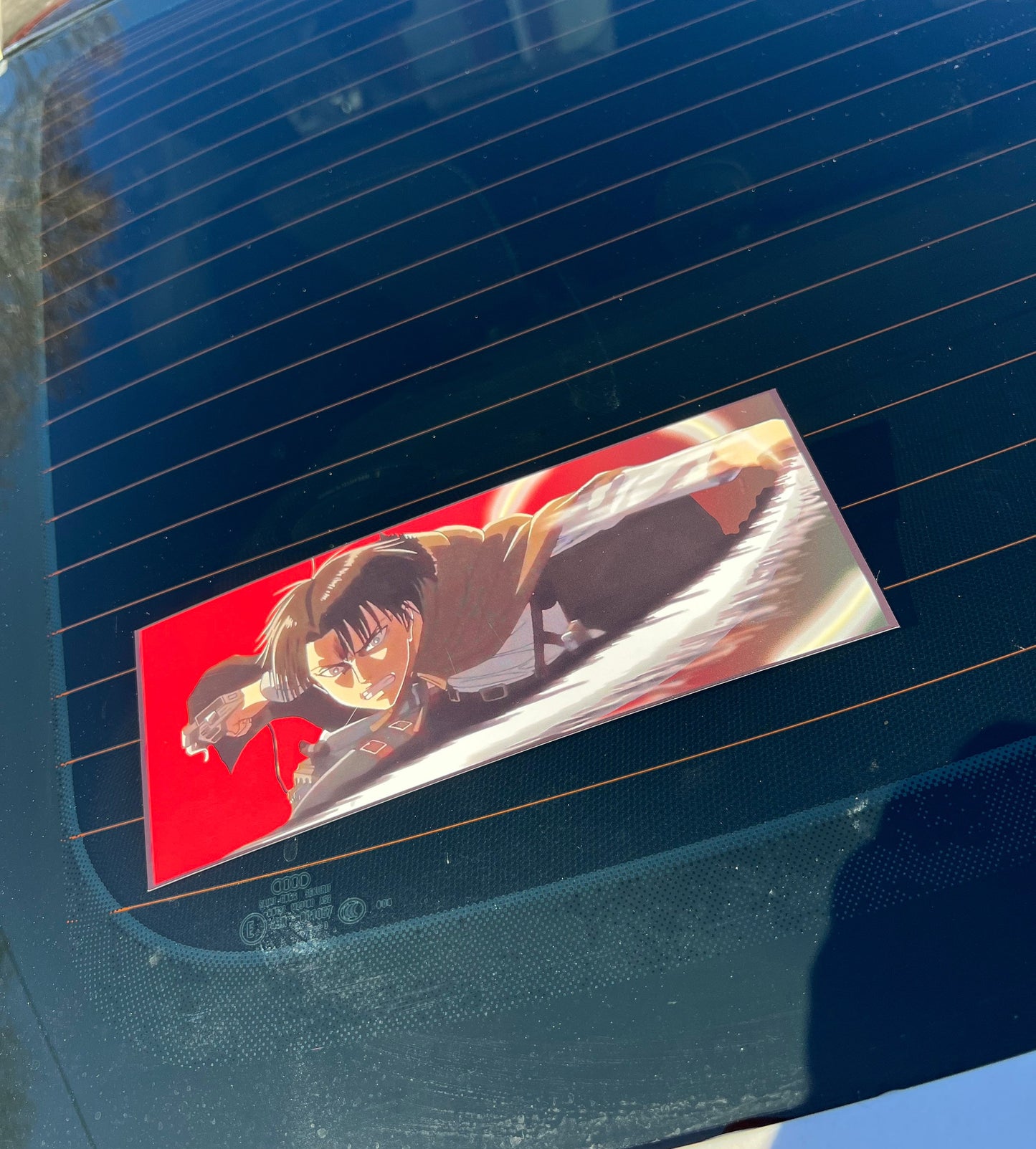 Levi Slap Sticker, Waterproof, anti-fading, Perfect for cars, laptops, windows and more! Attack On Titan