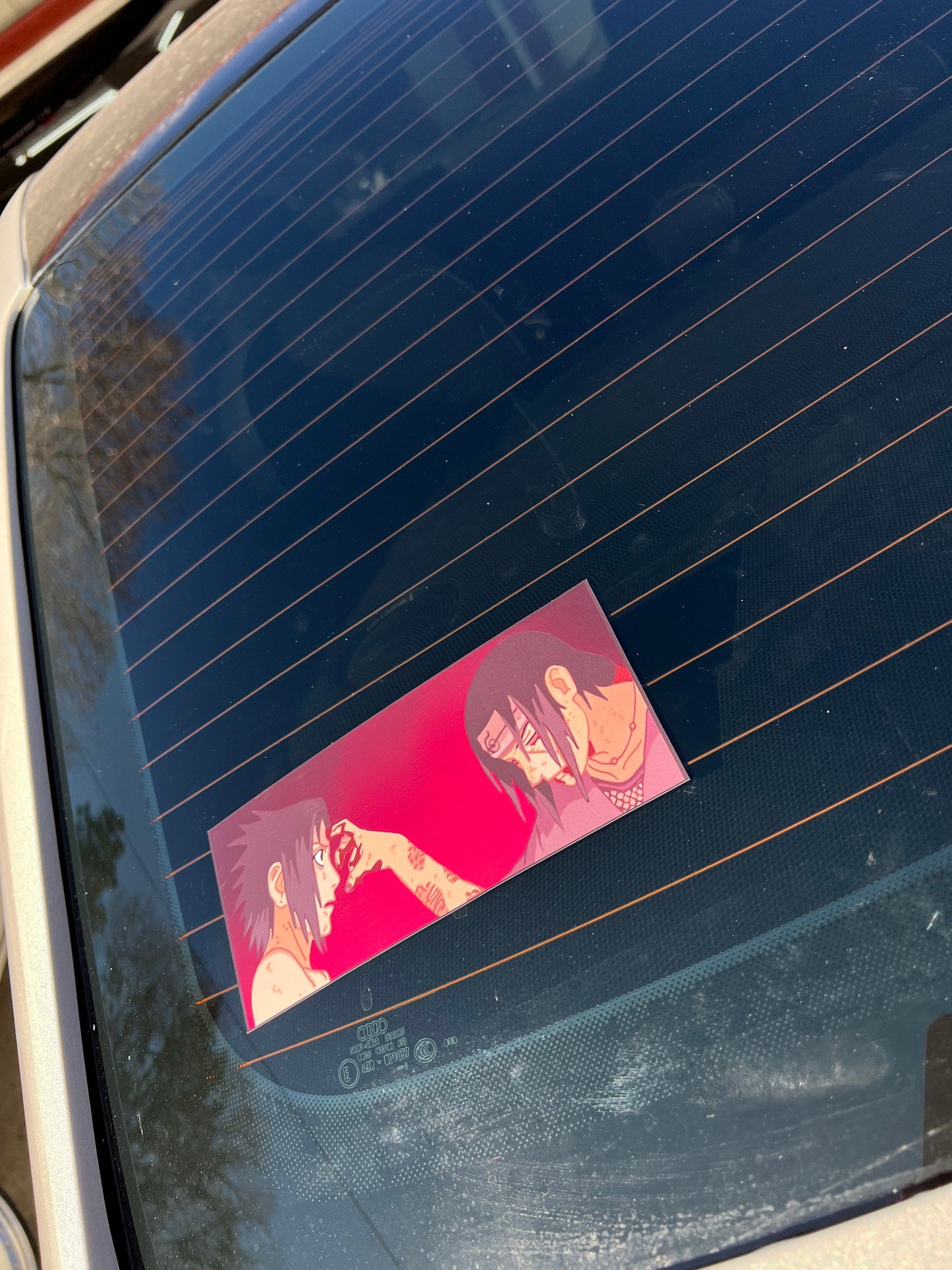 Itachi x Sasuke Slap Sticker, Waterproof, anti-fading, Perfect for cars, laptops, windows and more! Naruto