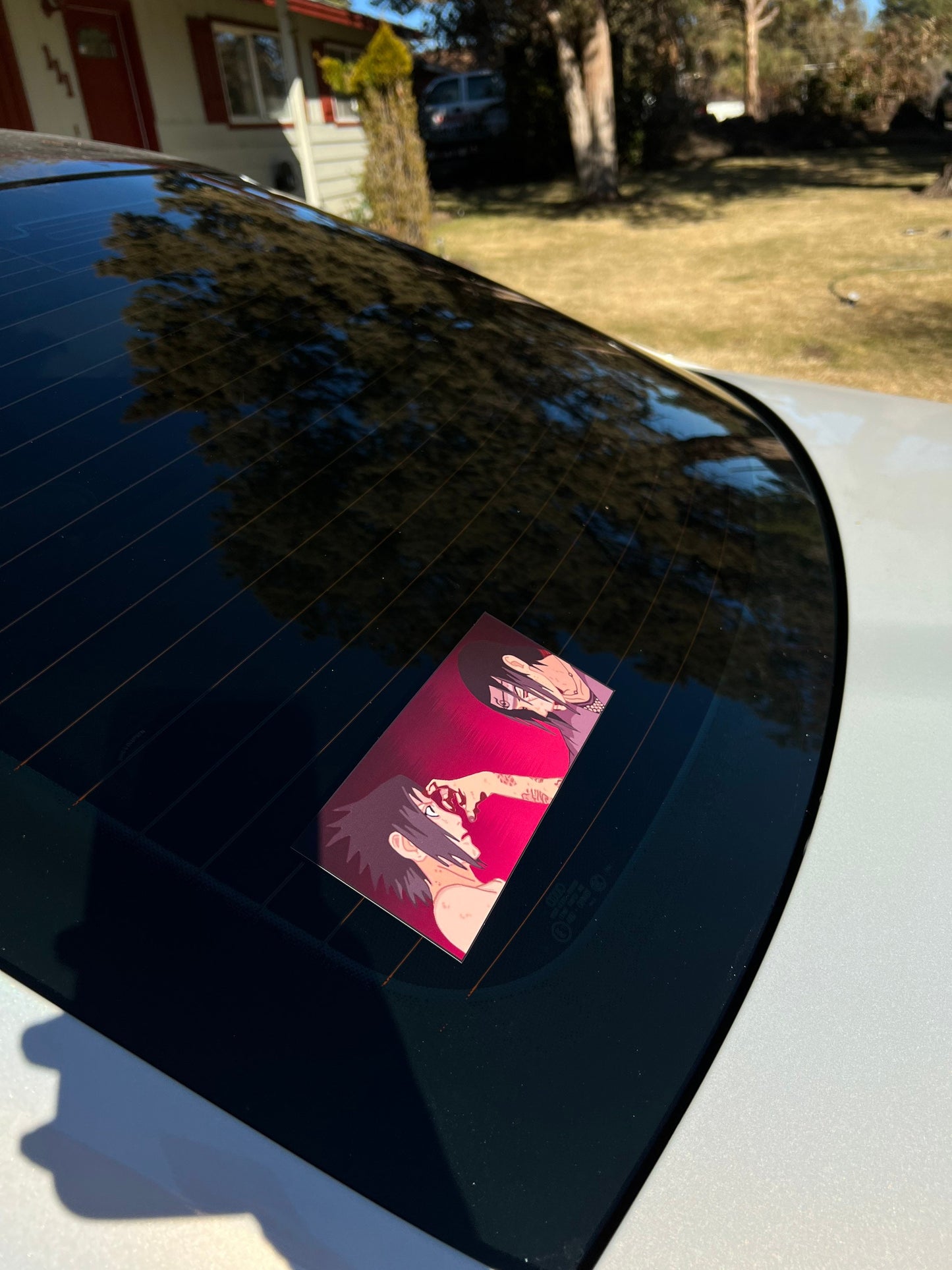 Itachi x Sasuke Slap Sticker, Waterproof, anti-fading, Perfect for cars, laptops, windows and more! Naruto